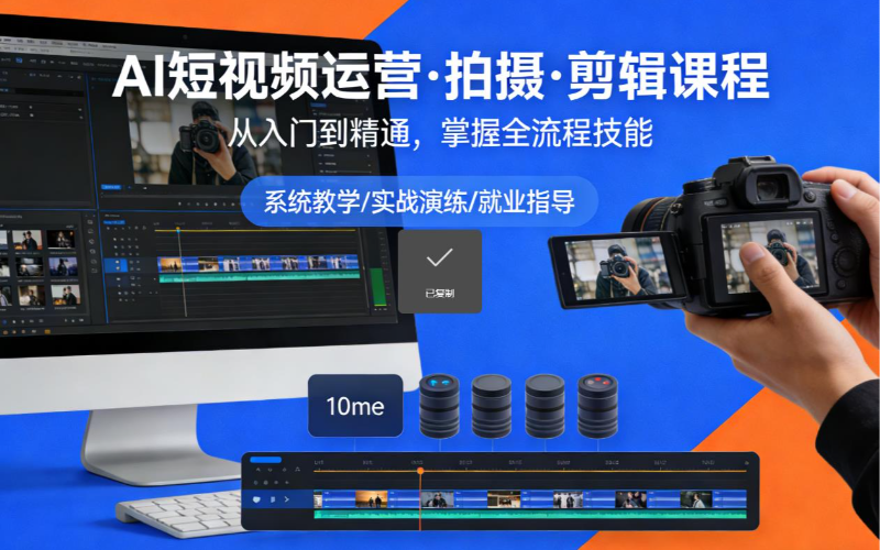 AIGC短視頻運營剪輯拍攝班