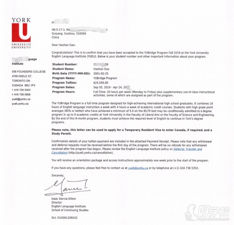 加拿大约克大学录取