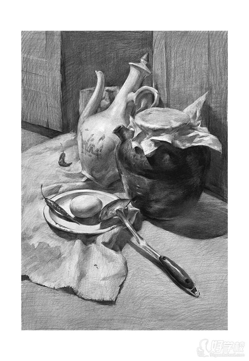 老师作品-素描静物