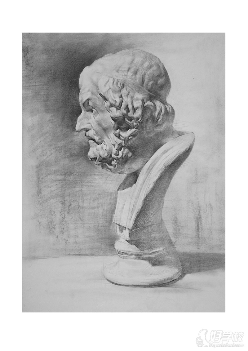 老师作品-素描石膏像