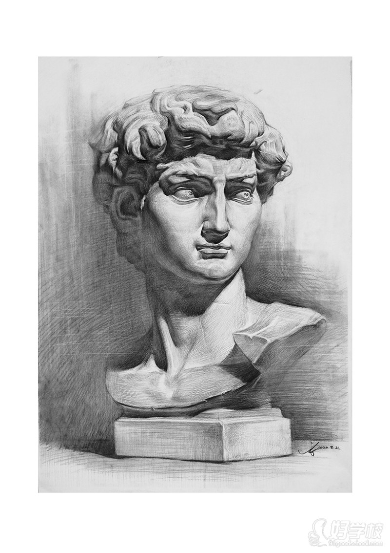 老师作品-素描石膏像