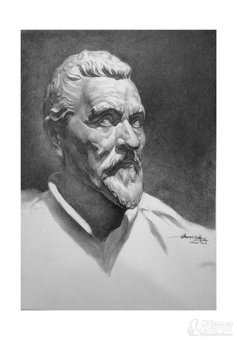 老师作品-素描石膏像