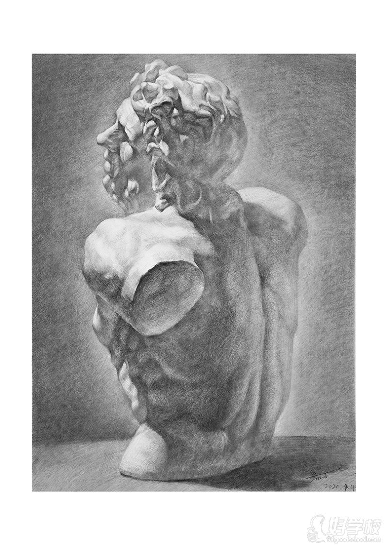 老师作品-素描石膏像