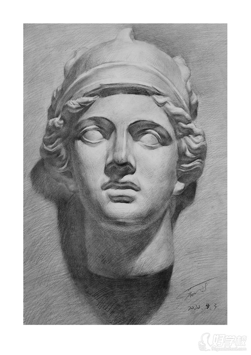 老师作品-素描石膏像