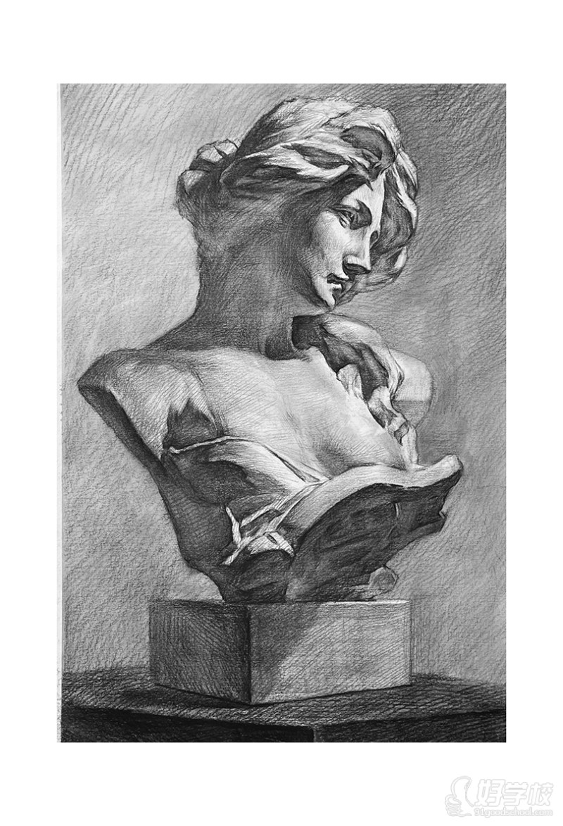 老师作品-素描石膏像