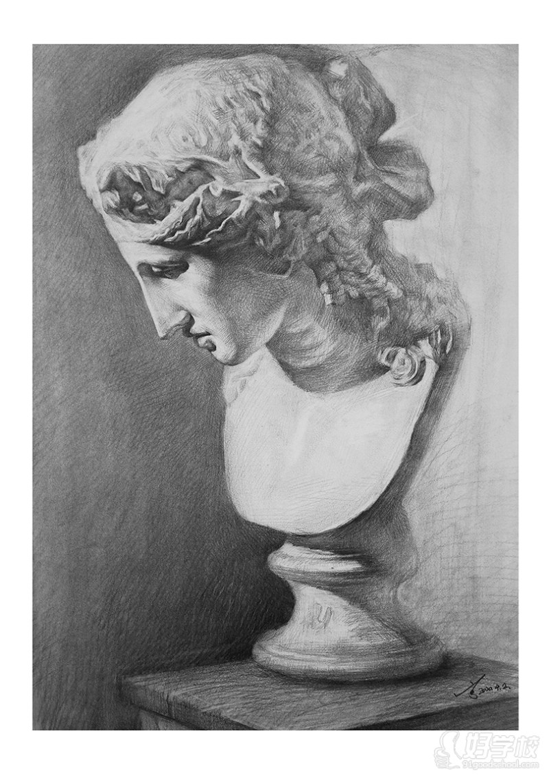 老师作品-素描石膏像