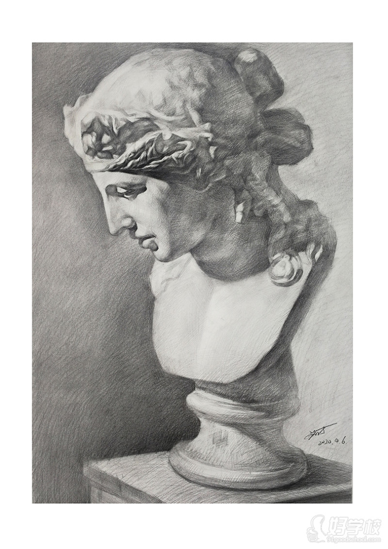 老师作品-素描石膏像