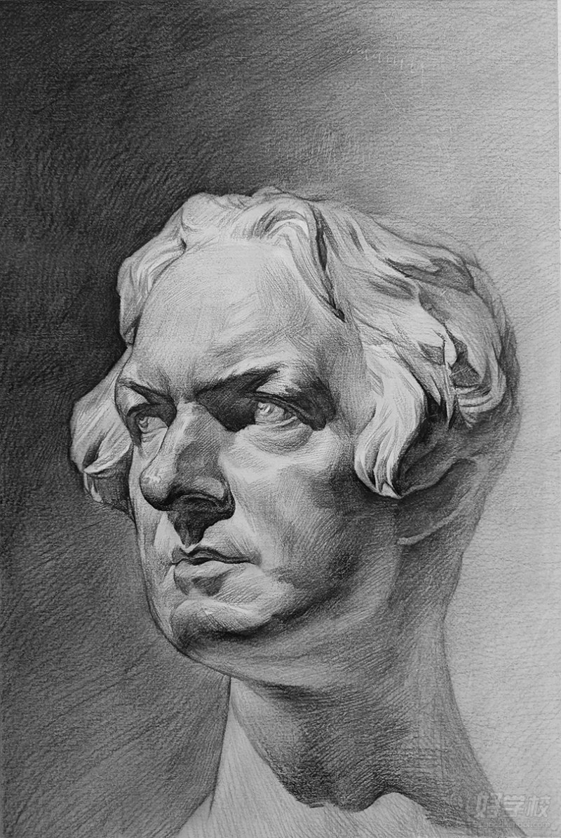 老师作品-素描石膏像