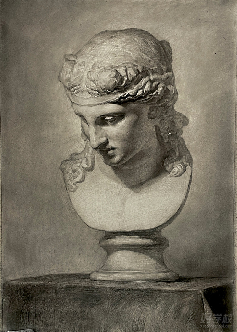 老师作品-素描石膏像