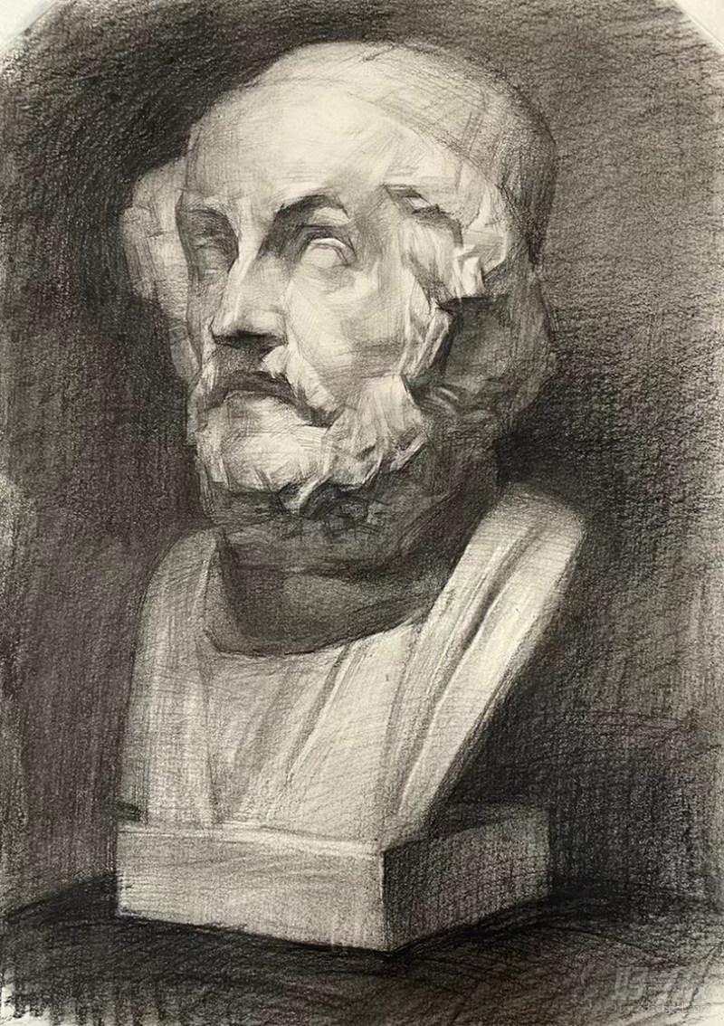 老师作品-素描石膏像