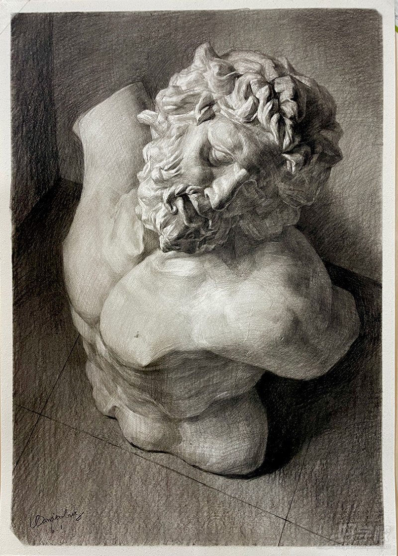 老师作品-素描石膏像