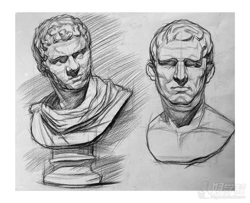 老师作品-素描石膏像