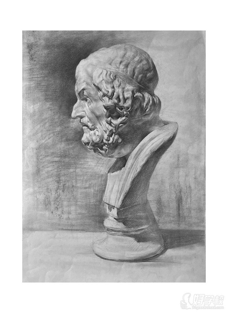 老师作品-素描石膏像