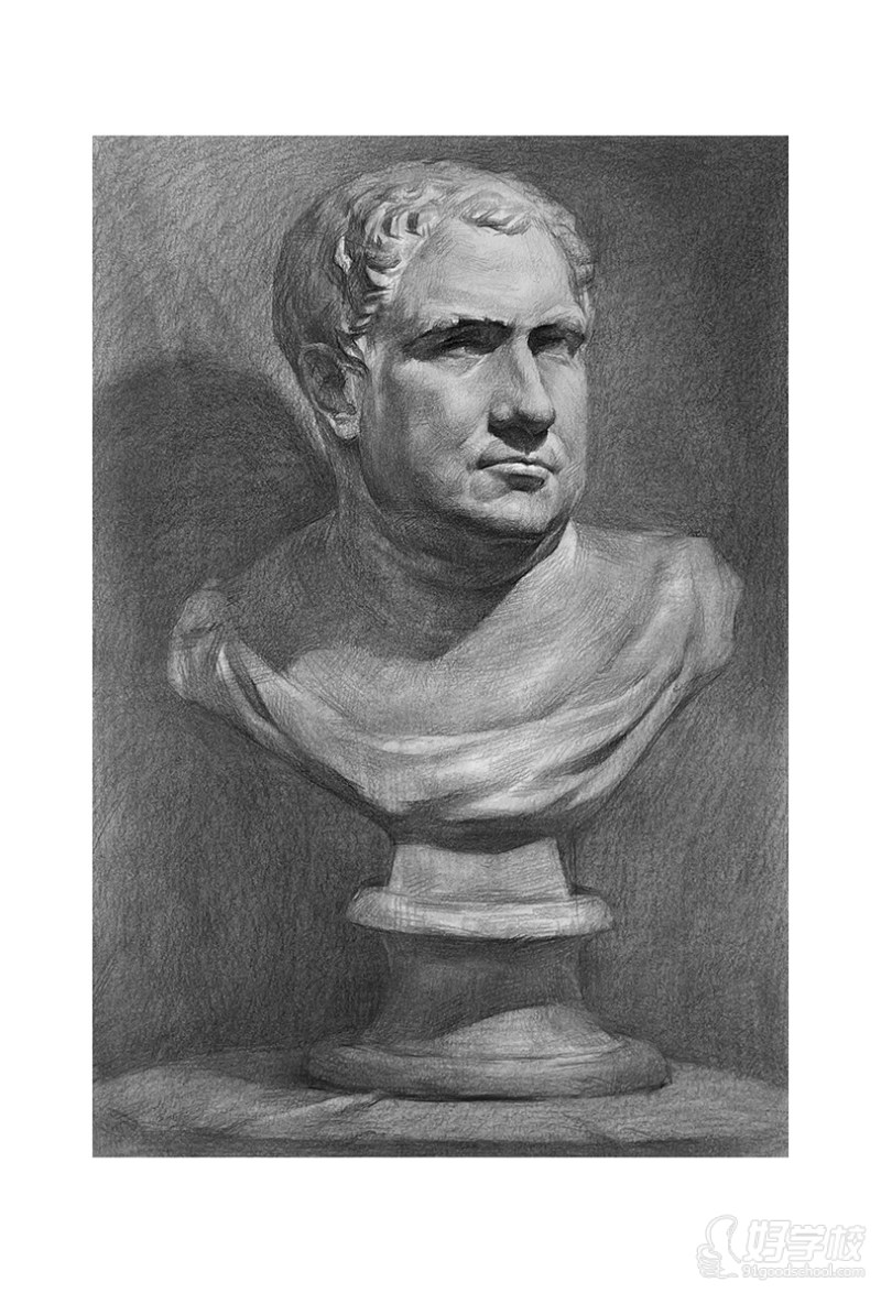 老师作品-素描石膏像