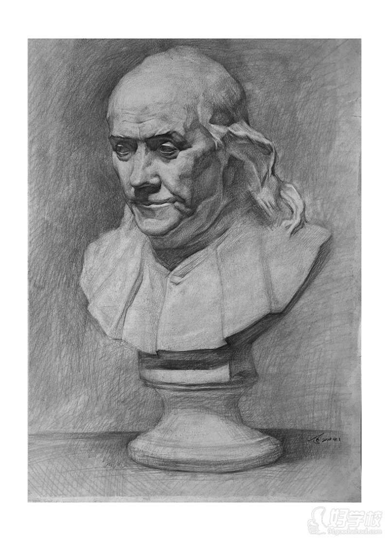 老师作品-素描石膏像