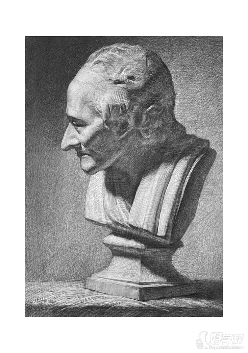 老师作品-素描石膏像