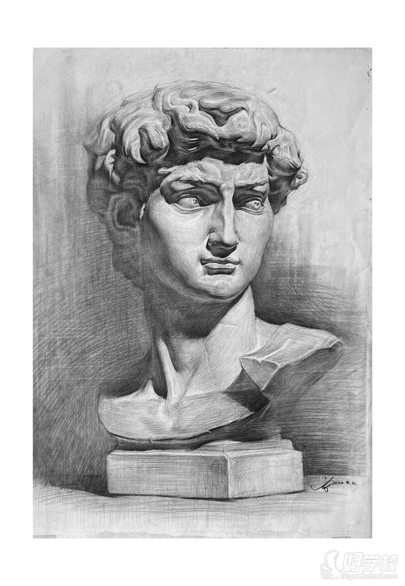 老师作品-素描石膏像