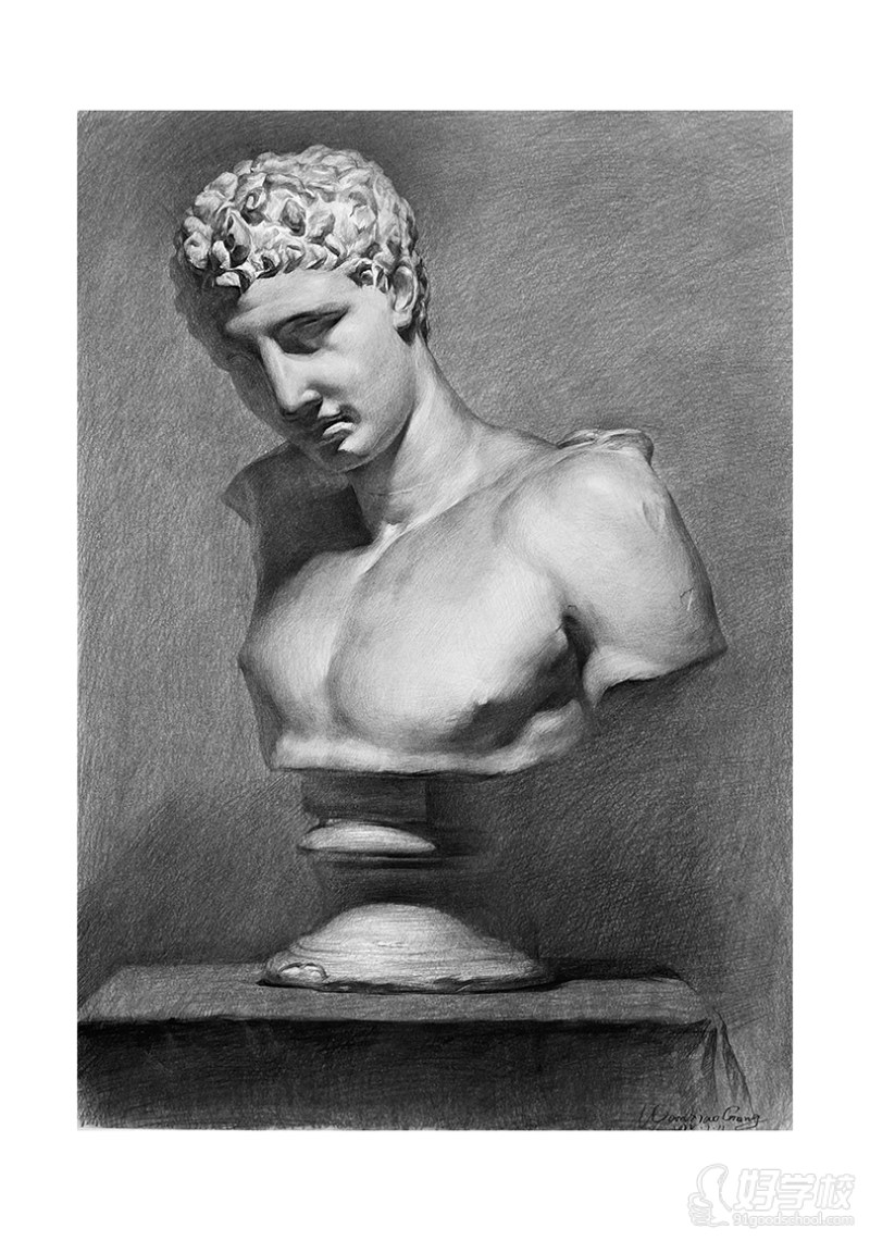 老师作品-素描石膏像
