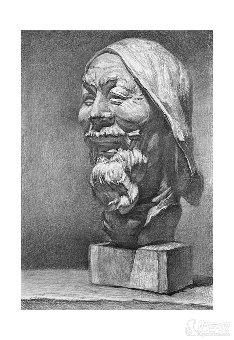 老师作品-素描石膏像