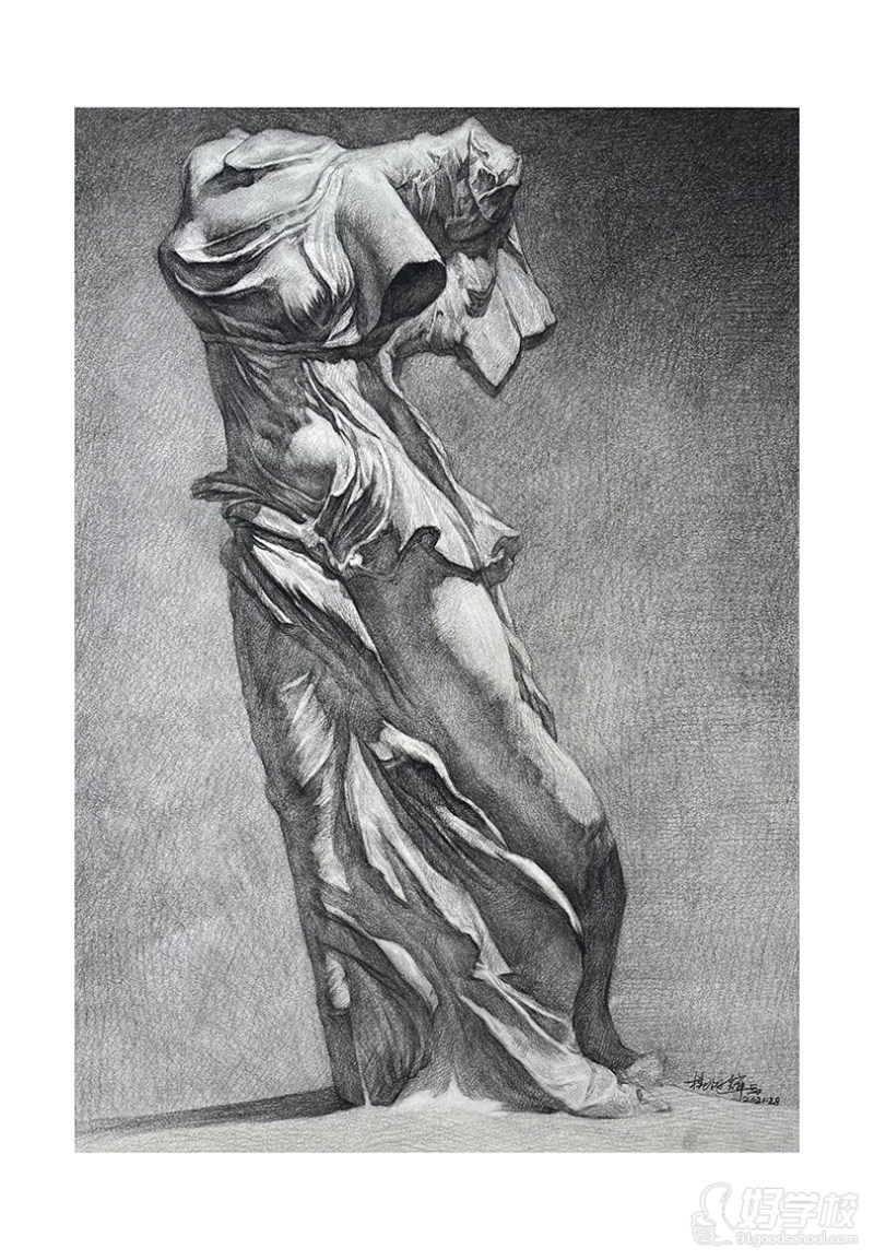 老师作品-素描石膏像