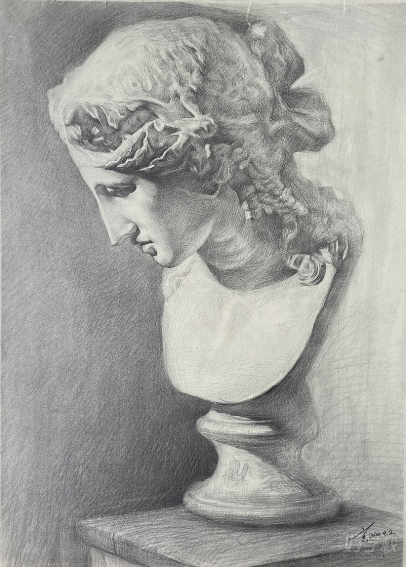 老师作品-素描石膏像