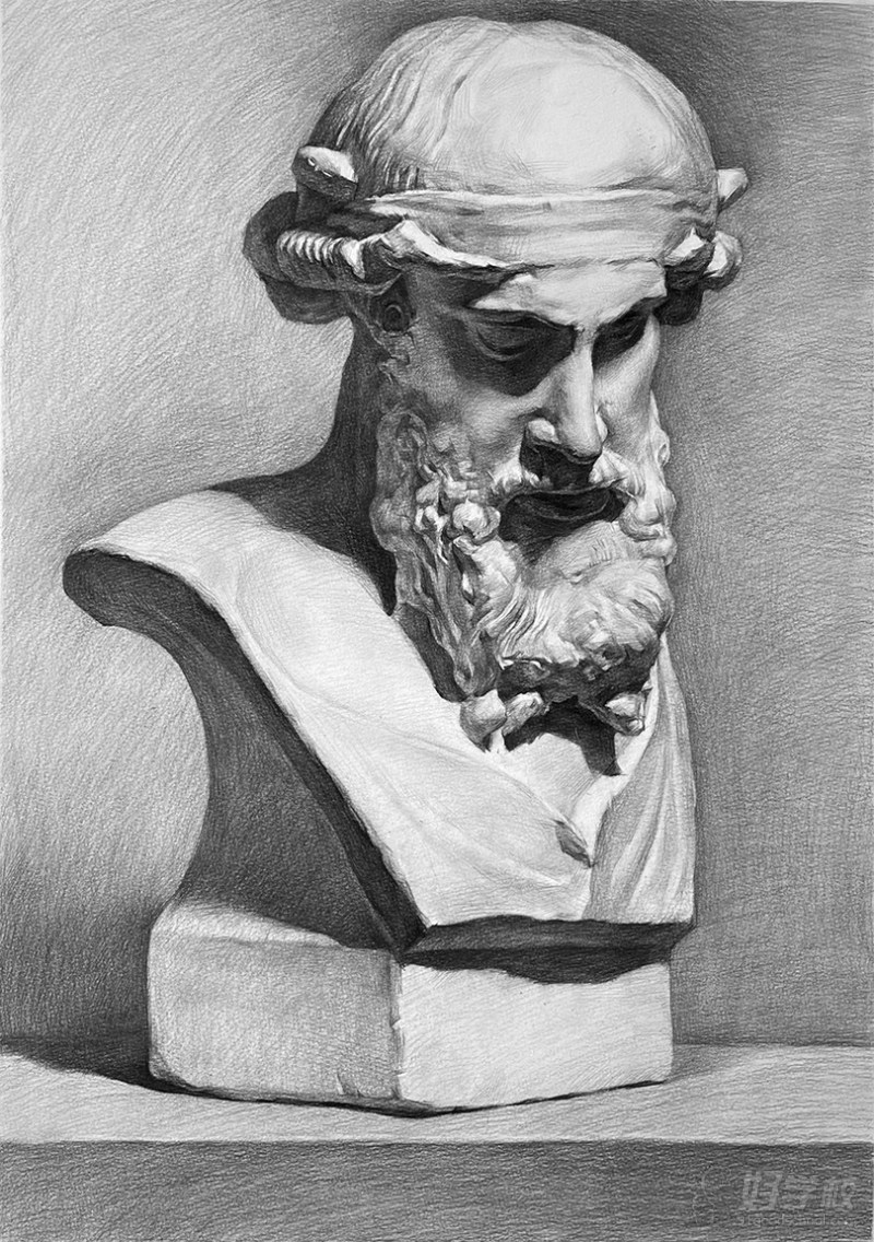 老师作品-素描石膏像