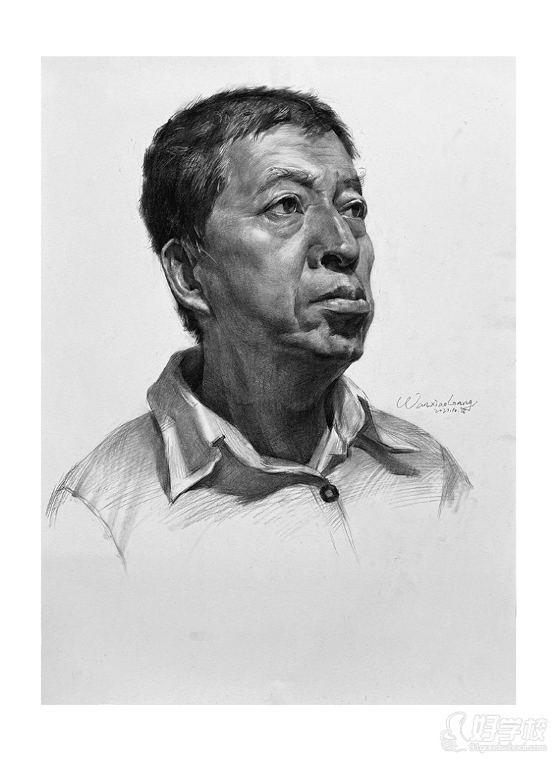 老师作品-素描头像