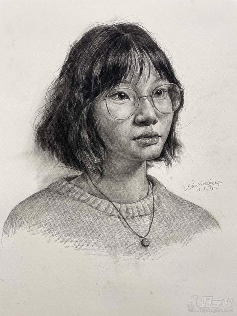 老师作品-素描头像