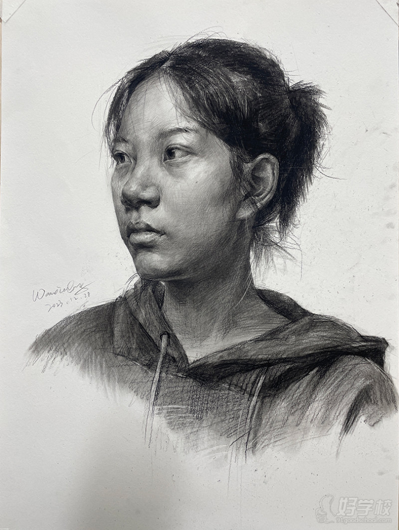 老师作品-素描头像