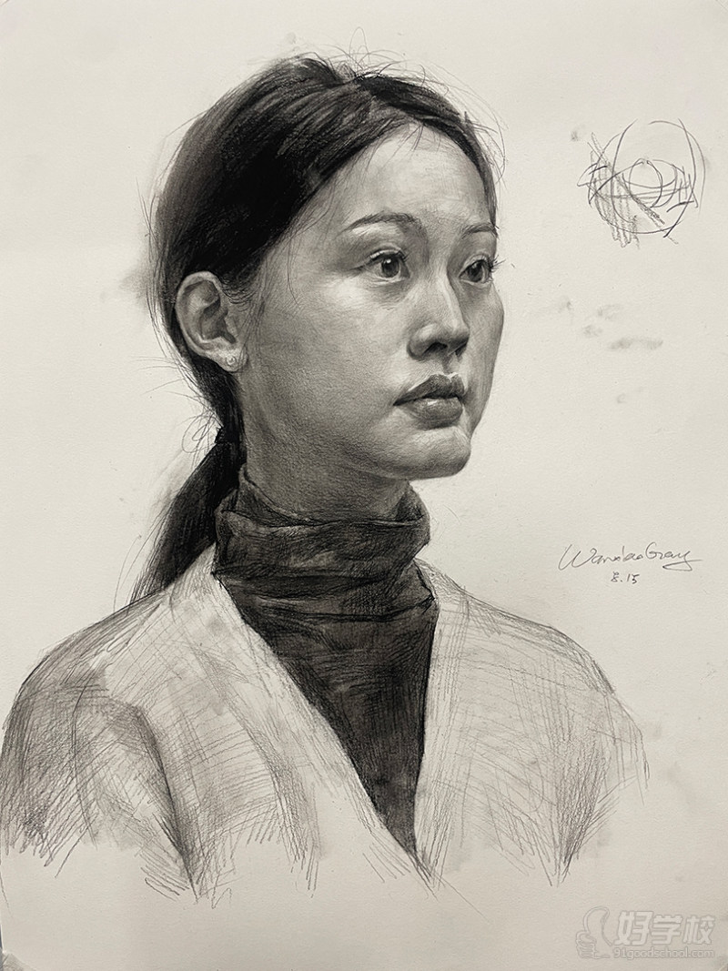 老师作品-素描头像