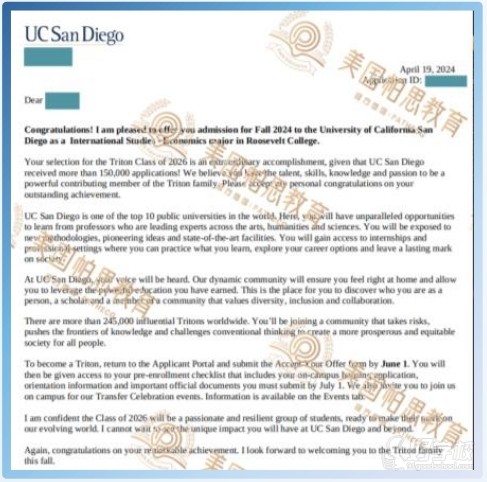 美国地区  本科录取