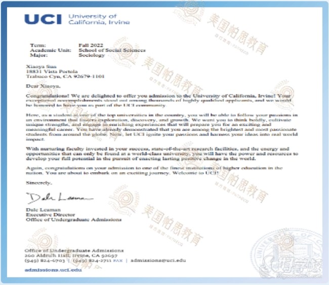 美国地区  本科转学