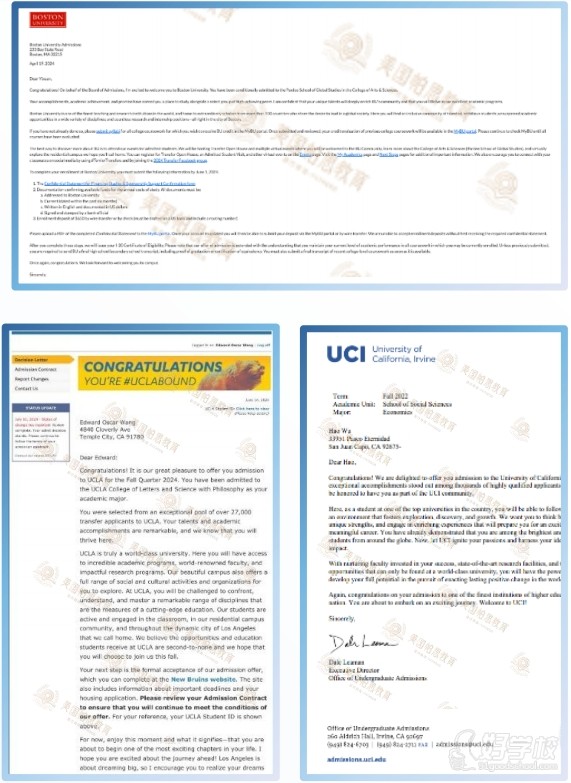 美国地区  本科转学