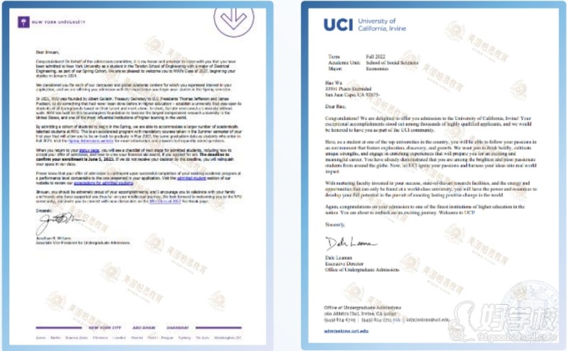 美国地区  本科转学