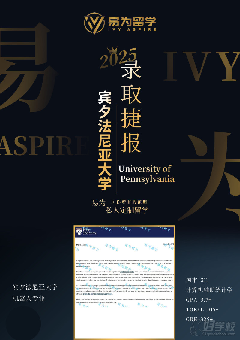 宾夕法尼亚大学录取捷报