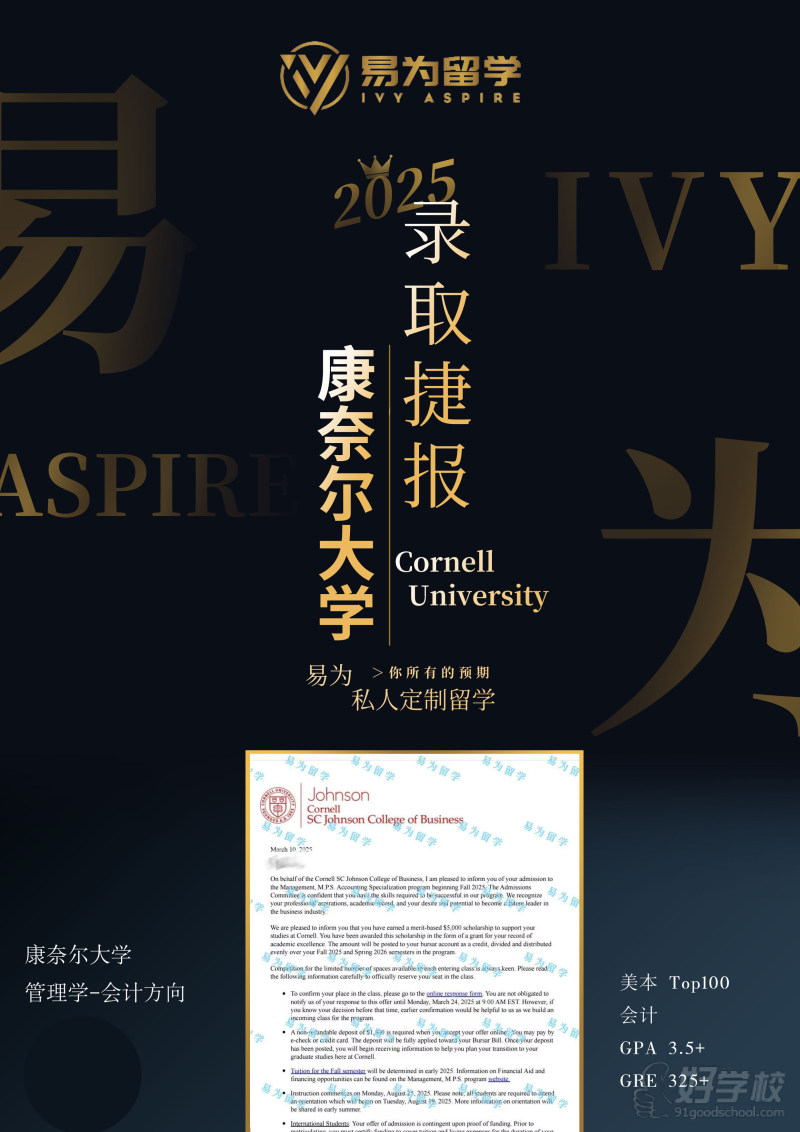 康奈尔大学录取捷报