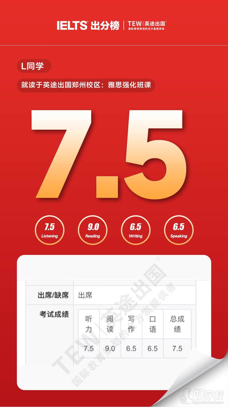 雅思7.5强化班课