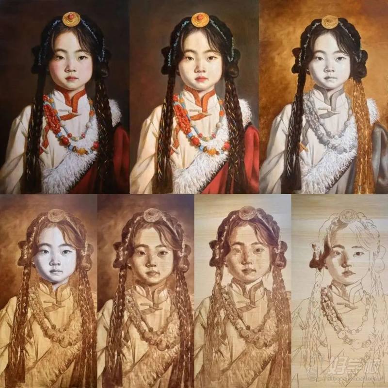 给《女儿6岁》 油画