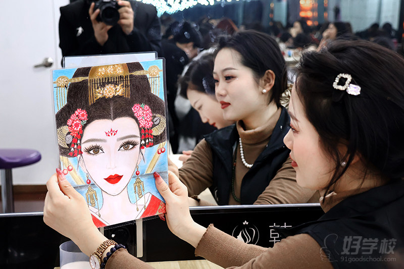 化妆教学现场