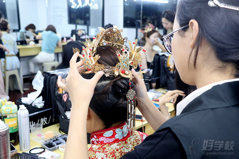 化妆教学现场