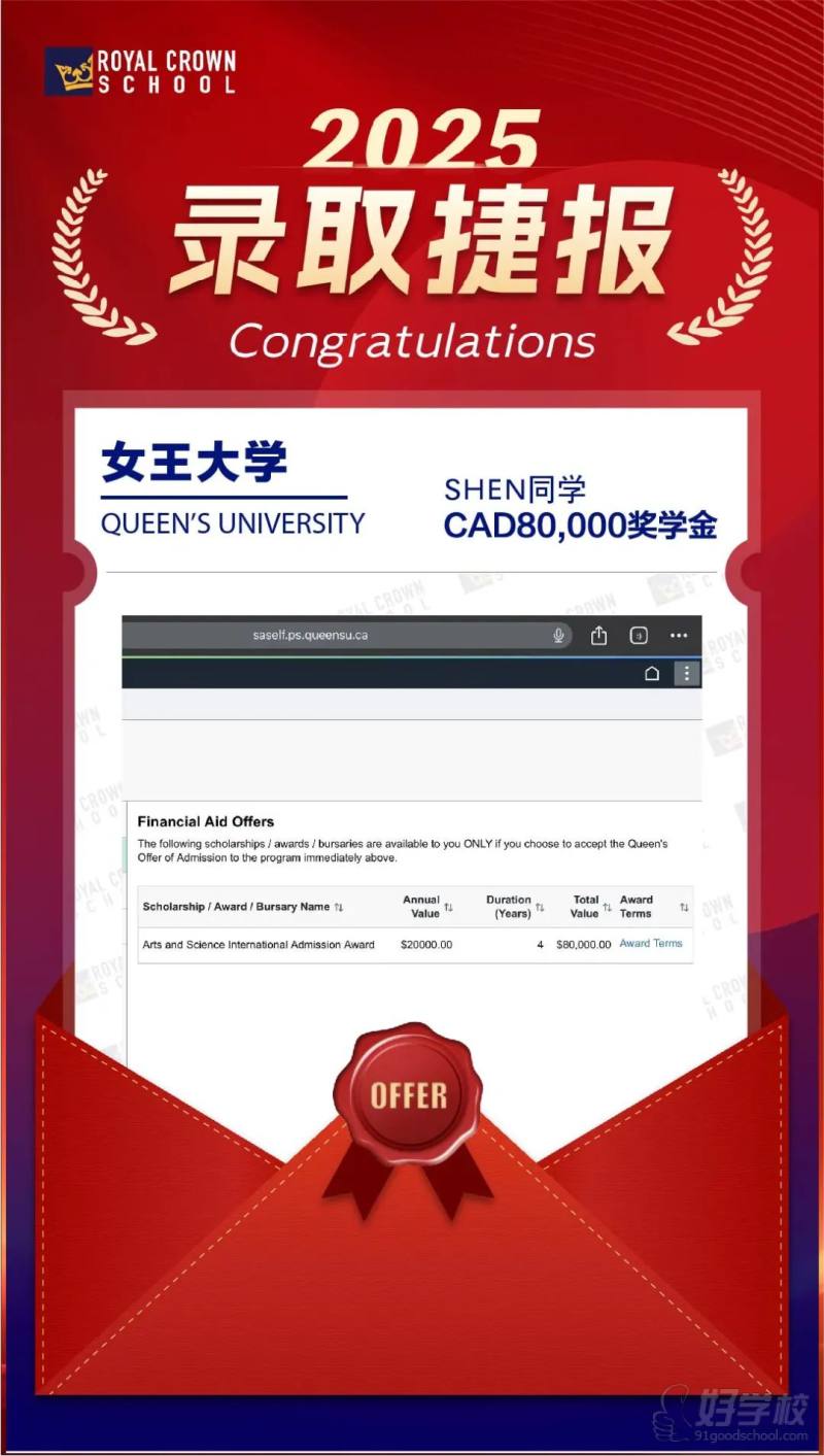 女王大学-奖学金80