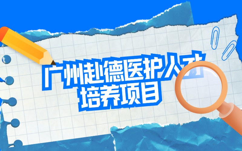 廣州赴德醫(yī)護人才培養(yǎng)項目