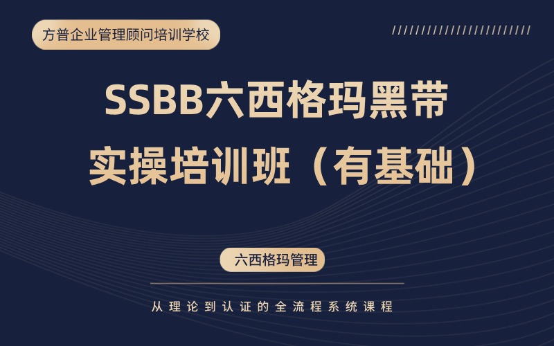 SSBB六西格玛黑带实操培训班（有基础）