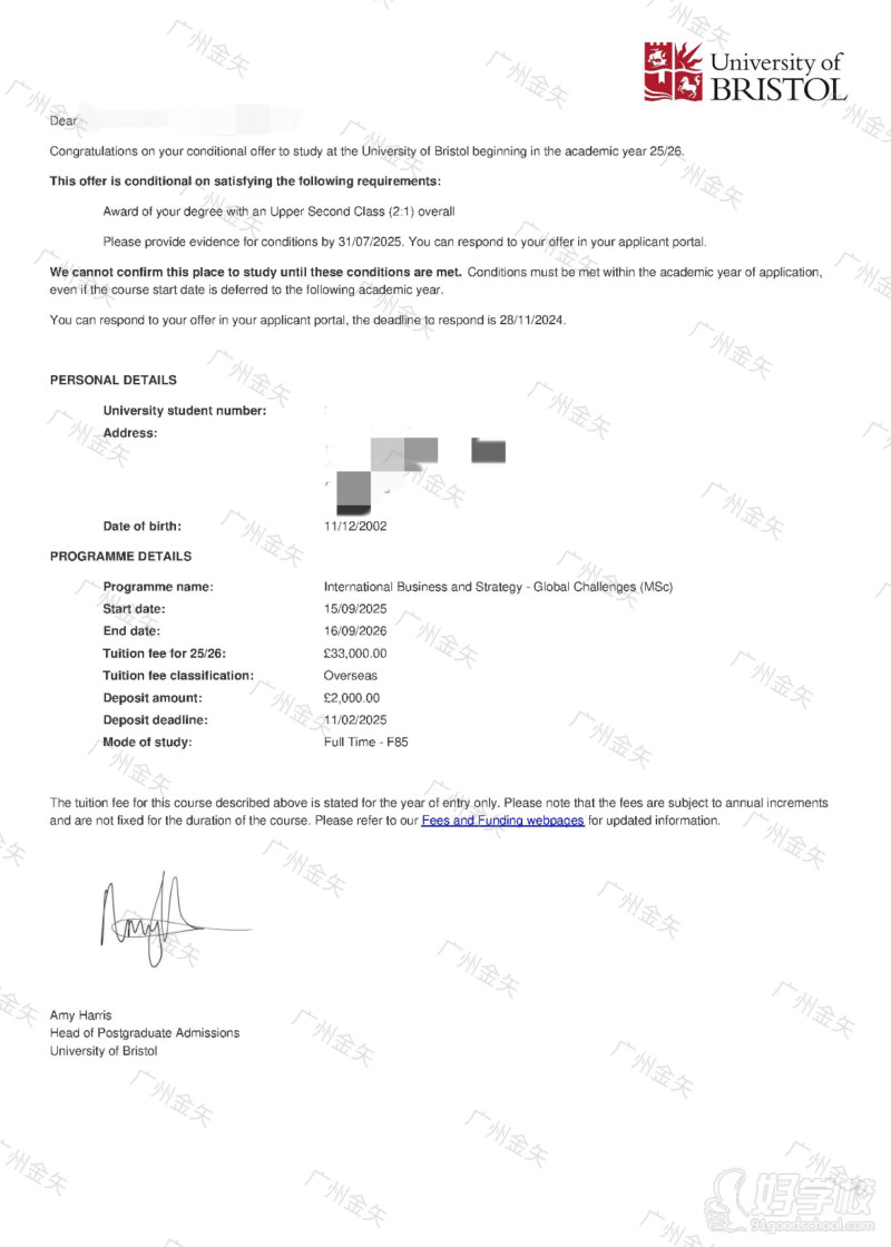 布里斯托大学offe