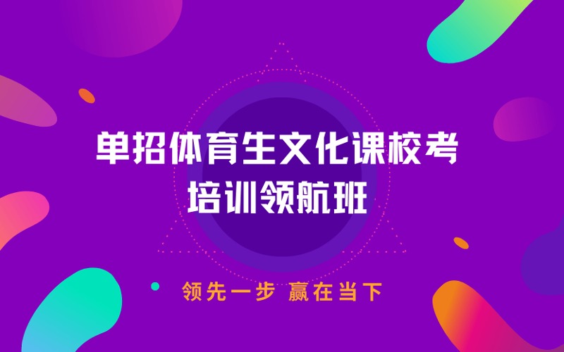 廣州單招體育生文化課?？寂嘤?xùn)領(lǐng)航班