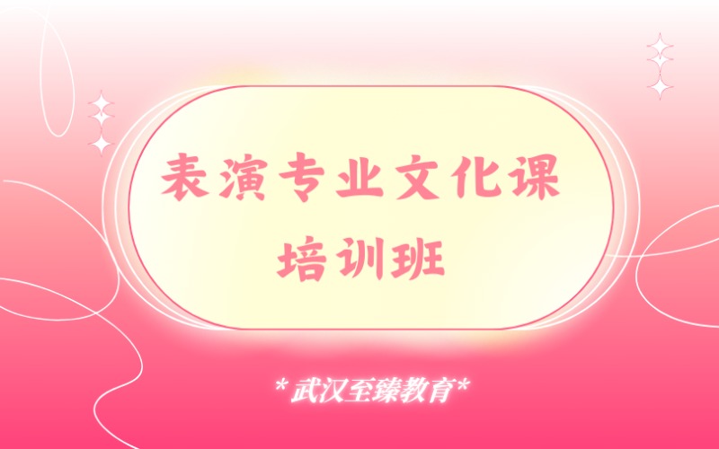 武漢表演專業(yè)文化課培訓(xùn)班