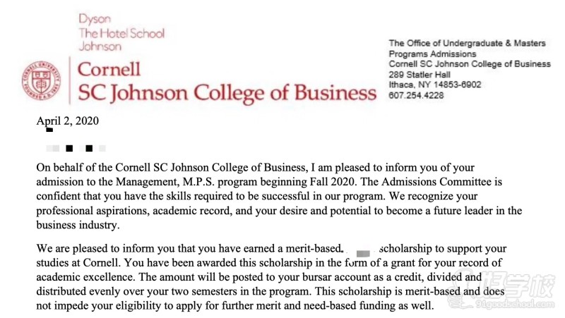 美国康奈尔大学录取