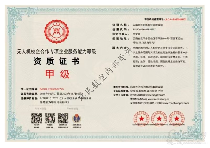 校企合作专项服务能力等级资质