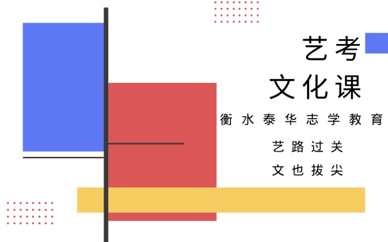 衡水高考艺考文化课培训课程