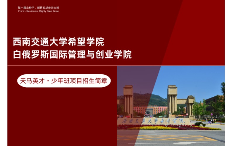 希望学院白俄罗斯国际管理与创业学院O.5+0.5联合硕士简章